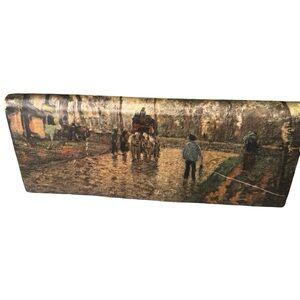 Vintage French Painted Clutch Purse